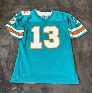 Vintage Dan Marino Miami Dolphins Starter Reversible Jersey Aqua White 13 Mens